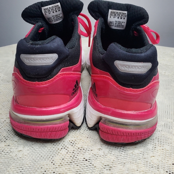 Adidas supernova sequence running training sneaker hot pink white black size 8 - Picture 6 of 12